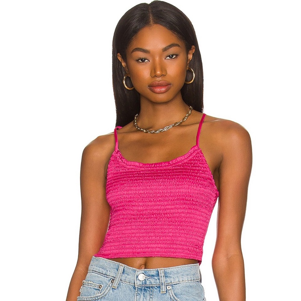 Free People silky smocked cami